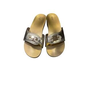 Issimo x Scholl Metallic Gold Slide Sandals – Women’s Size 11